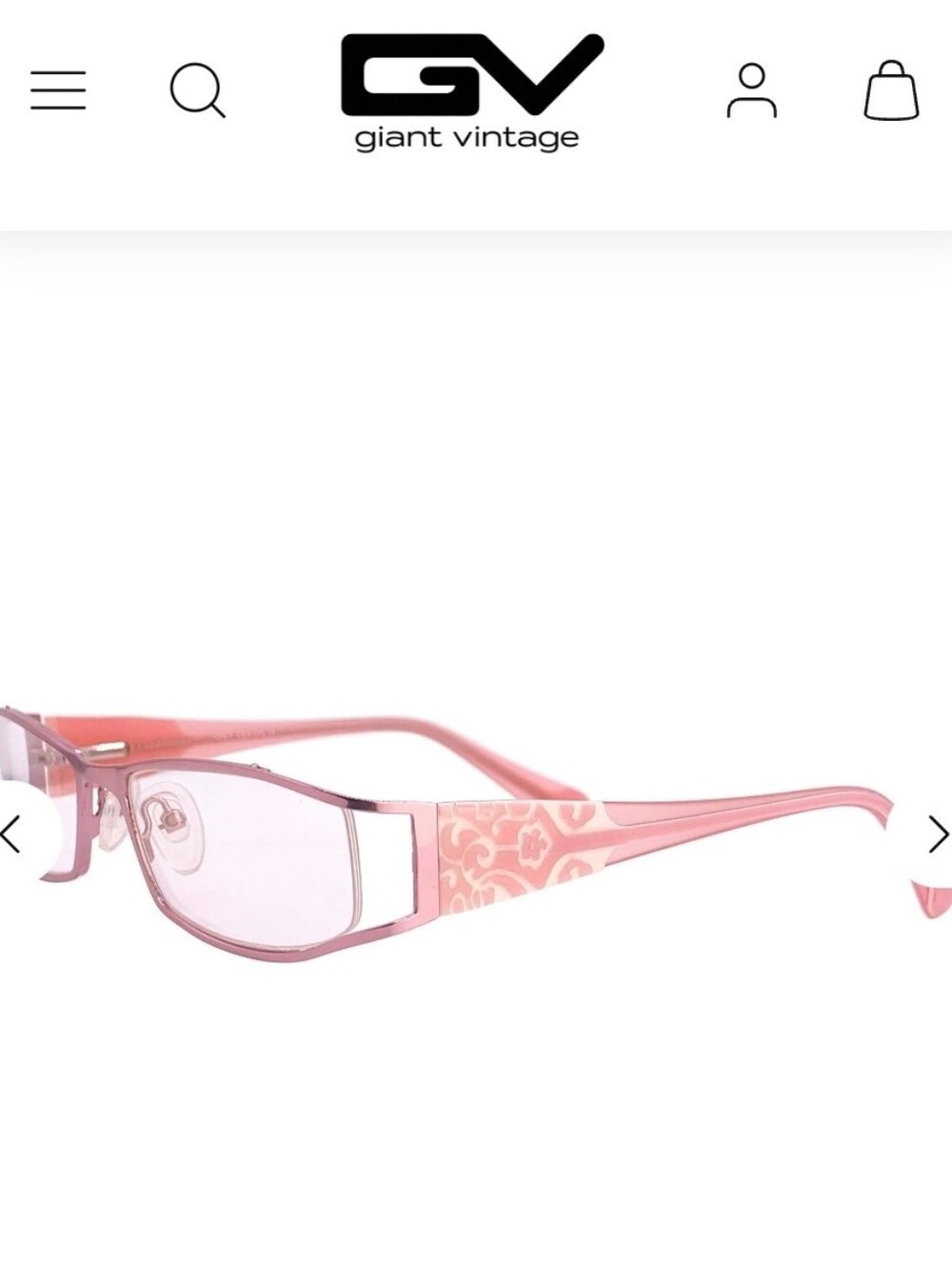 GIANT VINTAGE GV Vintage Fabulous Bayonetta Glasses Pink